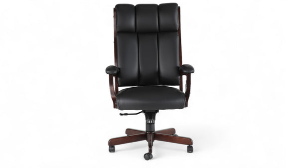 CLARK BLACK LEATHER OFFICE CHIAR